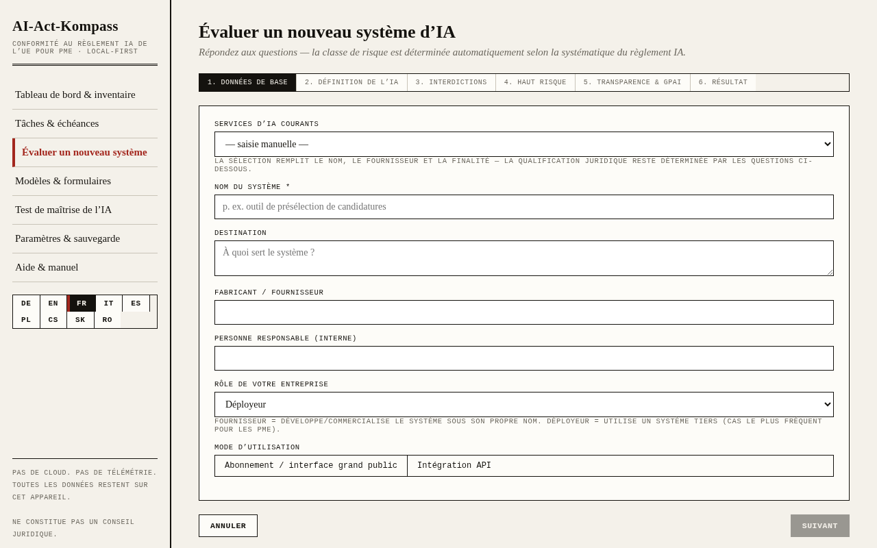 Assistant évaluation