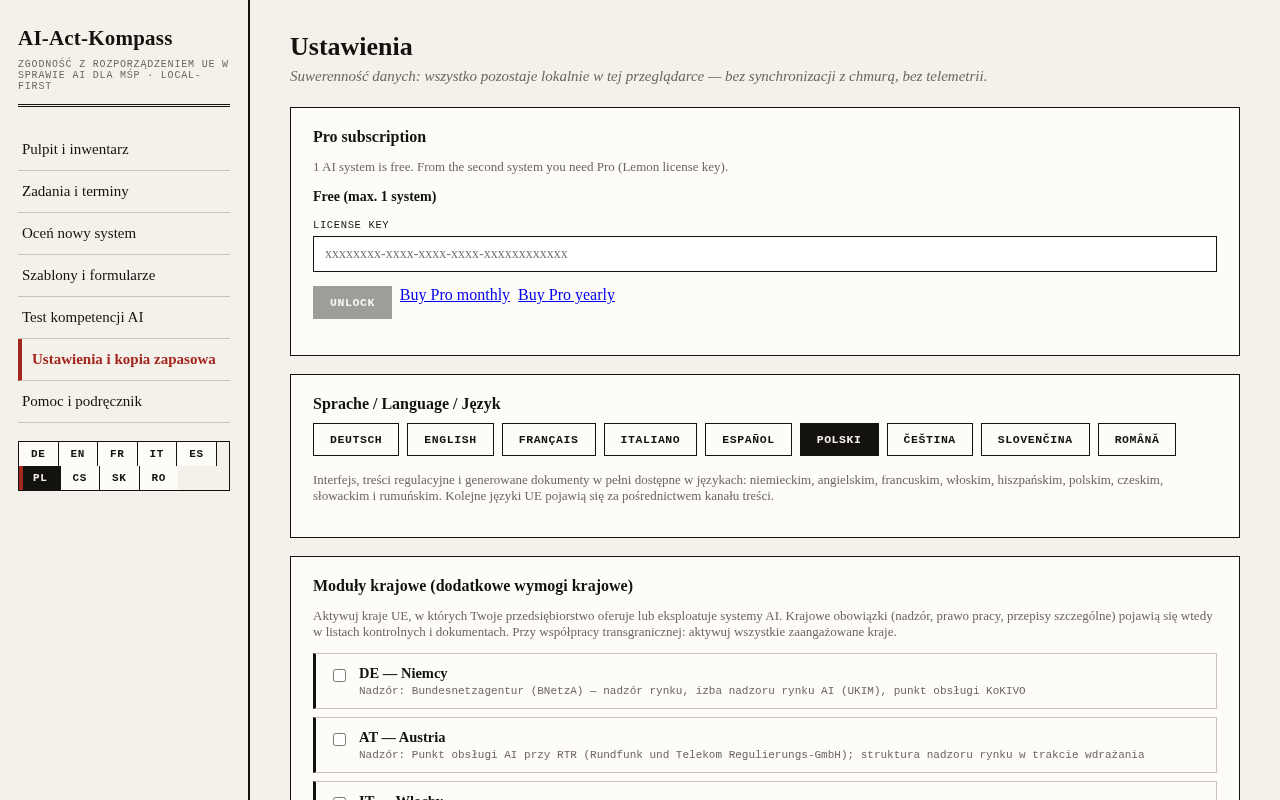 Ustawienia